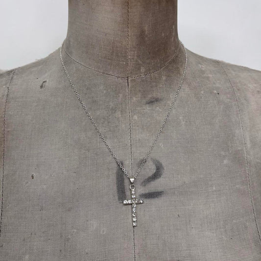 Silver cross necklace