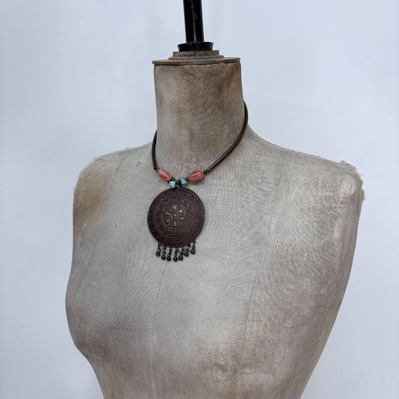 Chunky boho metal necklace