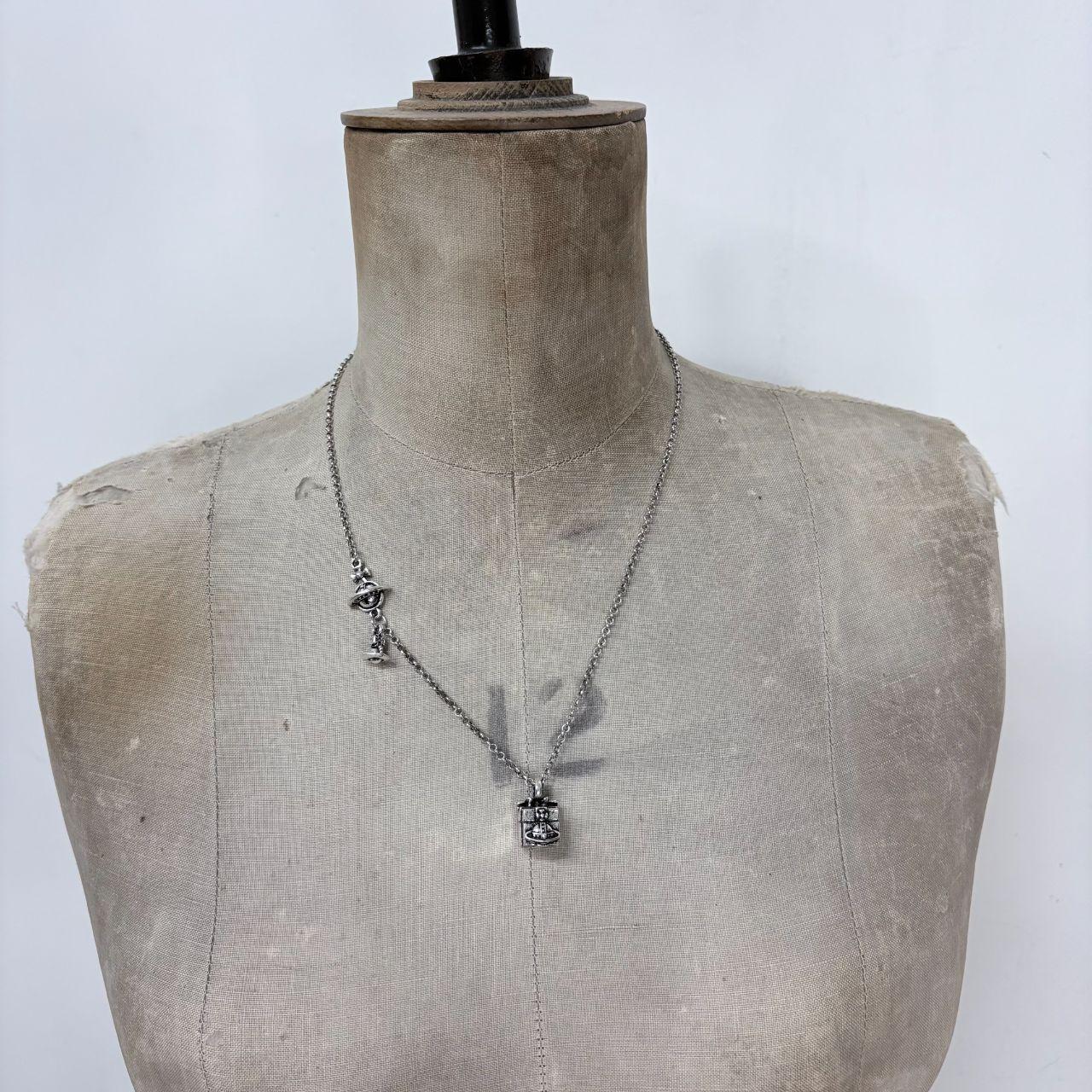 Silver vivienne westwood 90s present necklace