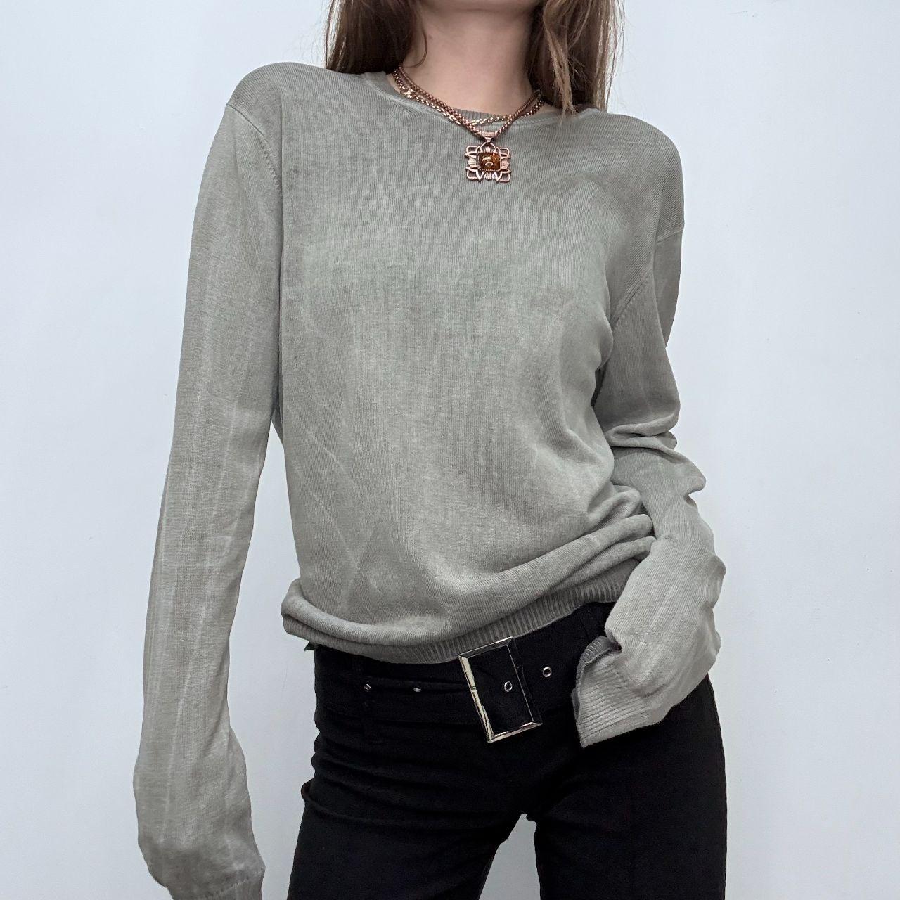 Grey distressed diesel jumper