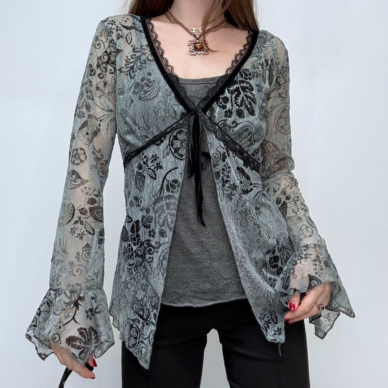 Flared mesh boho fairy shirt