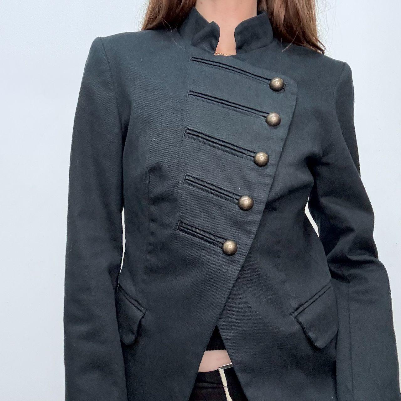 Navy flared miltary jacket