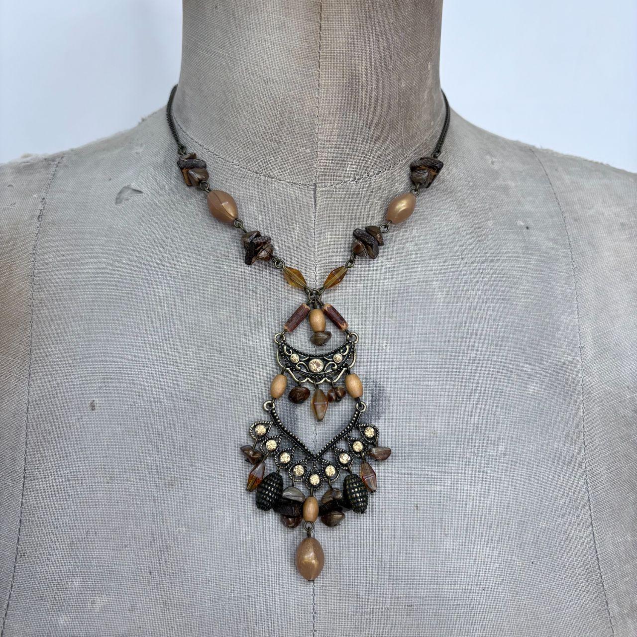 Beaded gothic grunge necklace