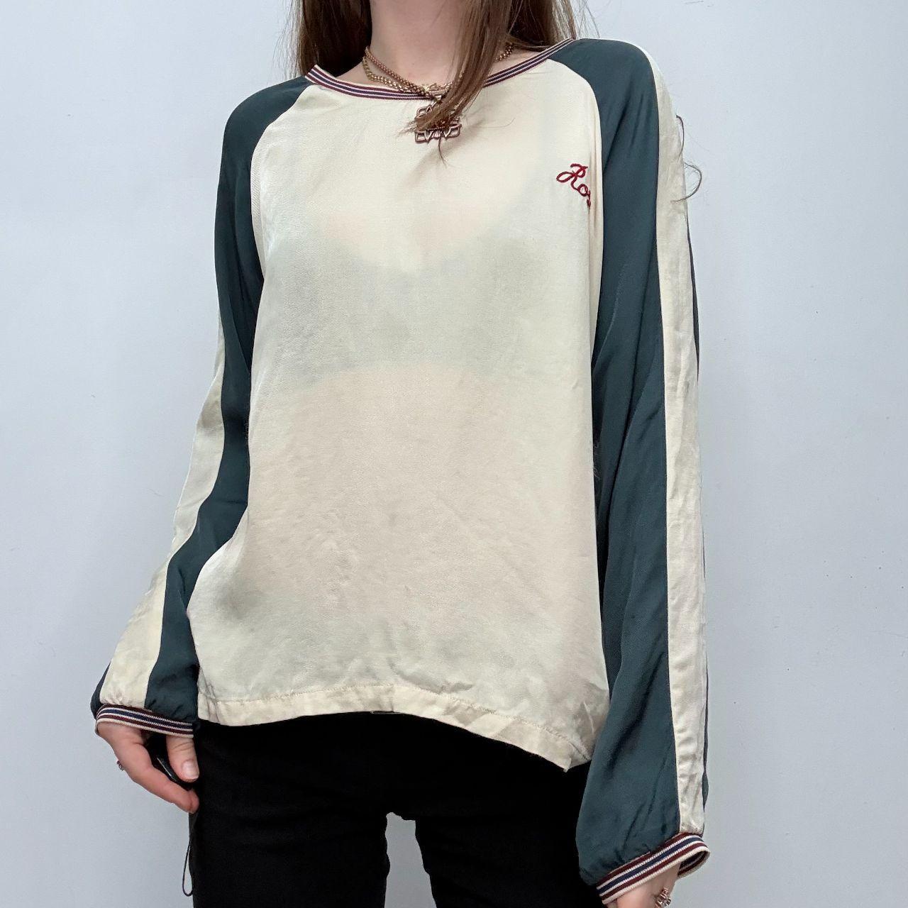 Slouchy preppy long sleeve top