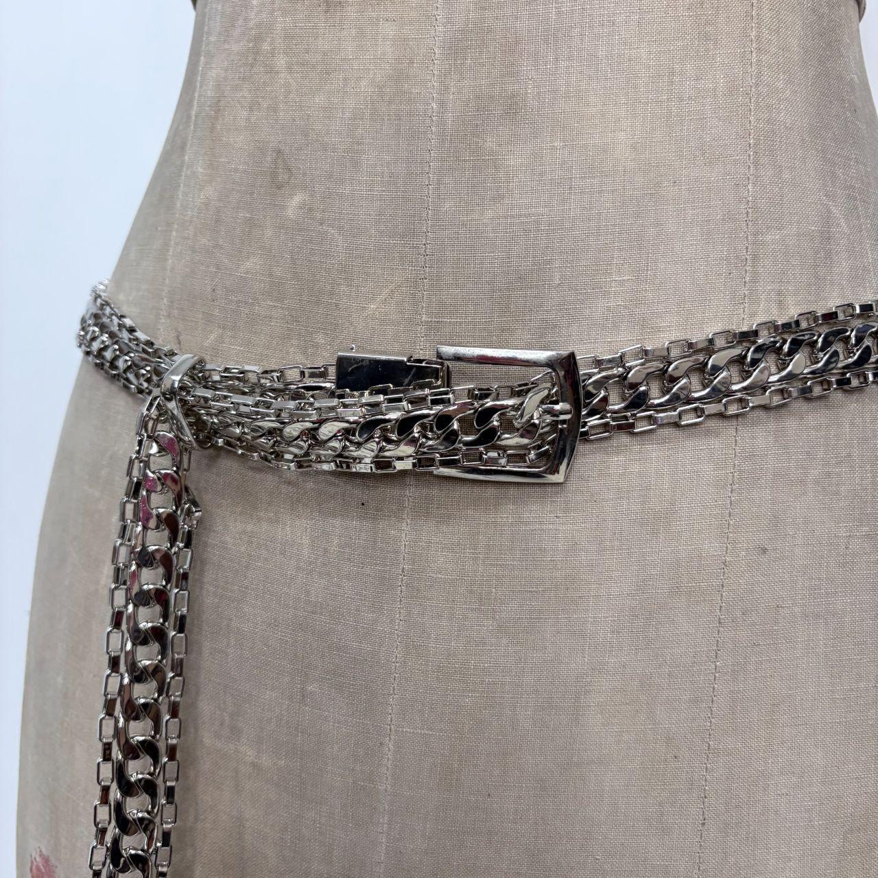Silver chainmail belt