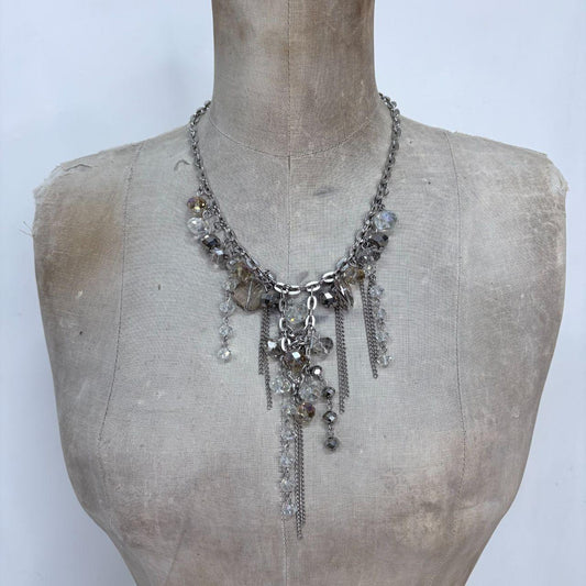 Draped chain grunge necklace