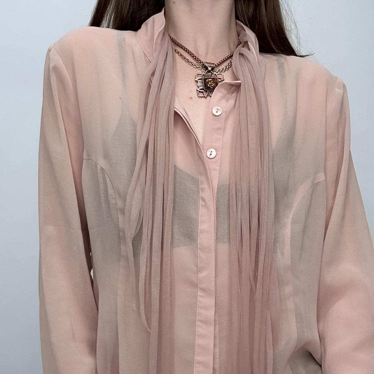 Sheer pink flared fairy shirt