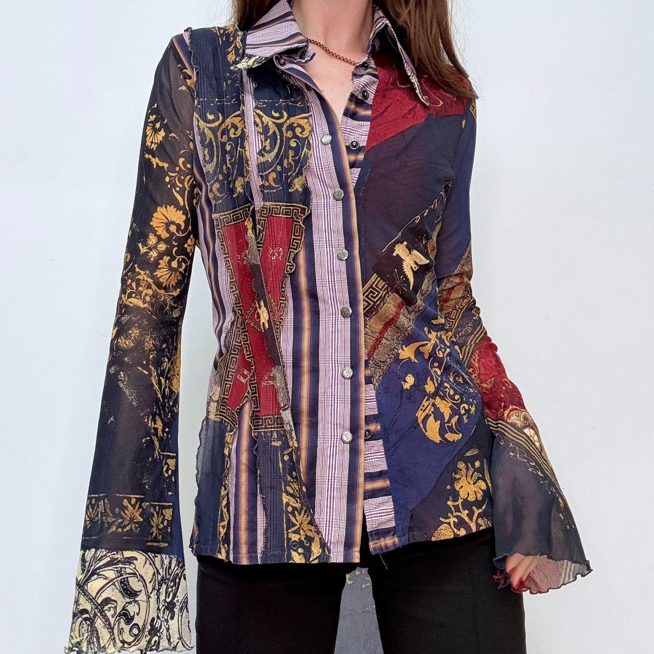 Paisley flared Save The Queen shirt