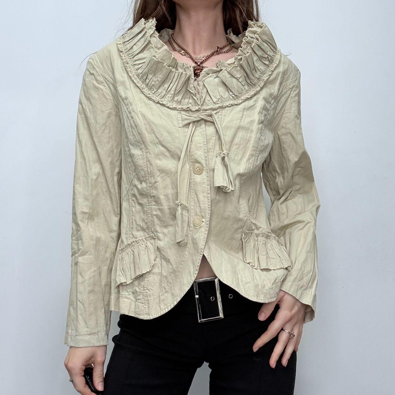 Flared structured flared shirt jacket