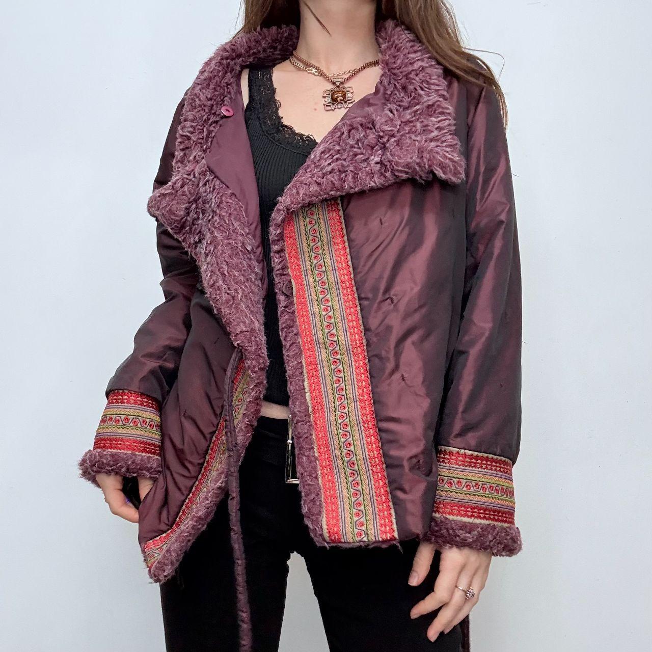 Asymmetric flared boho jacket