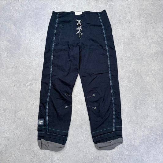 Low-rise corset cropped pants