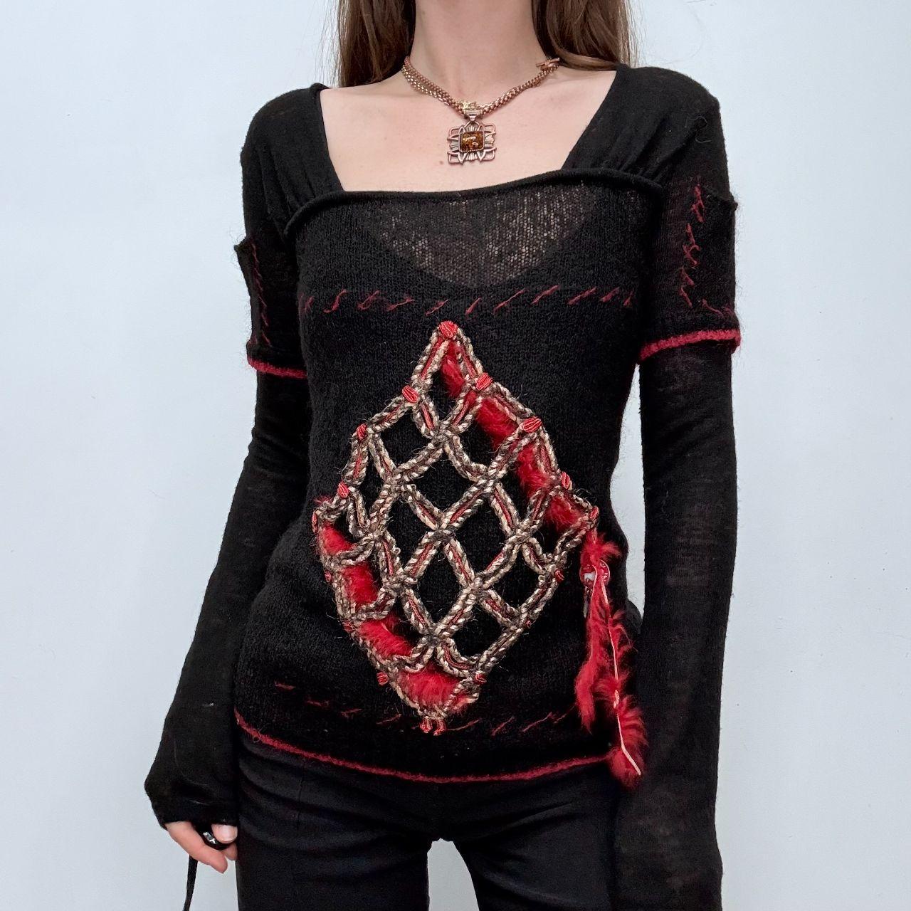 Sheer mohair knit Save the Queen top