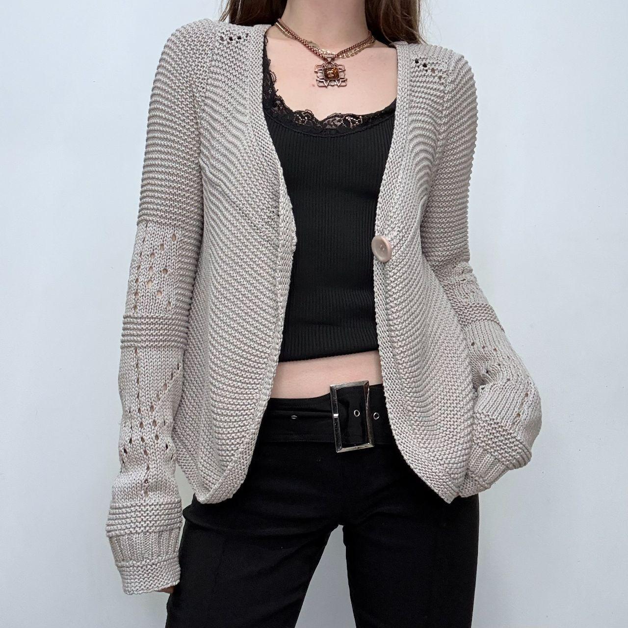 Slouchy grey minimalist cardigan
