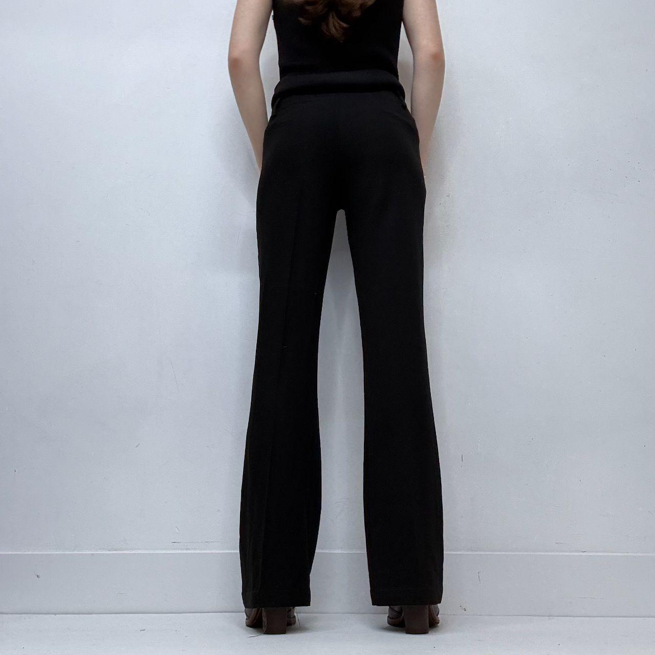 Flared black suit trousers