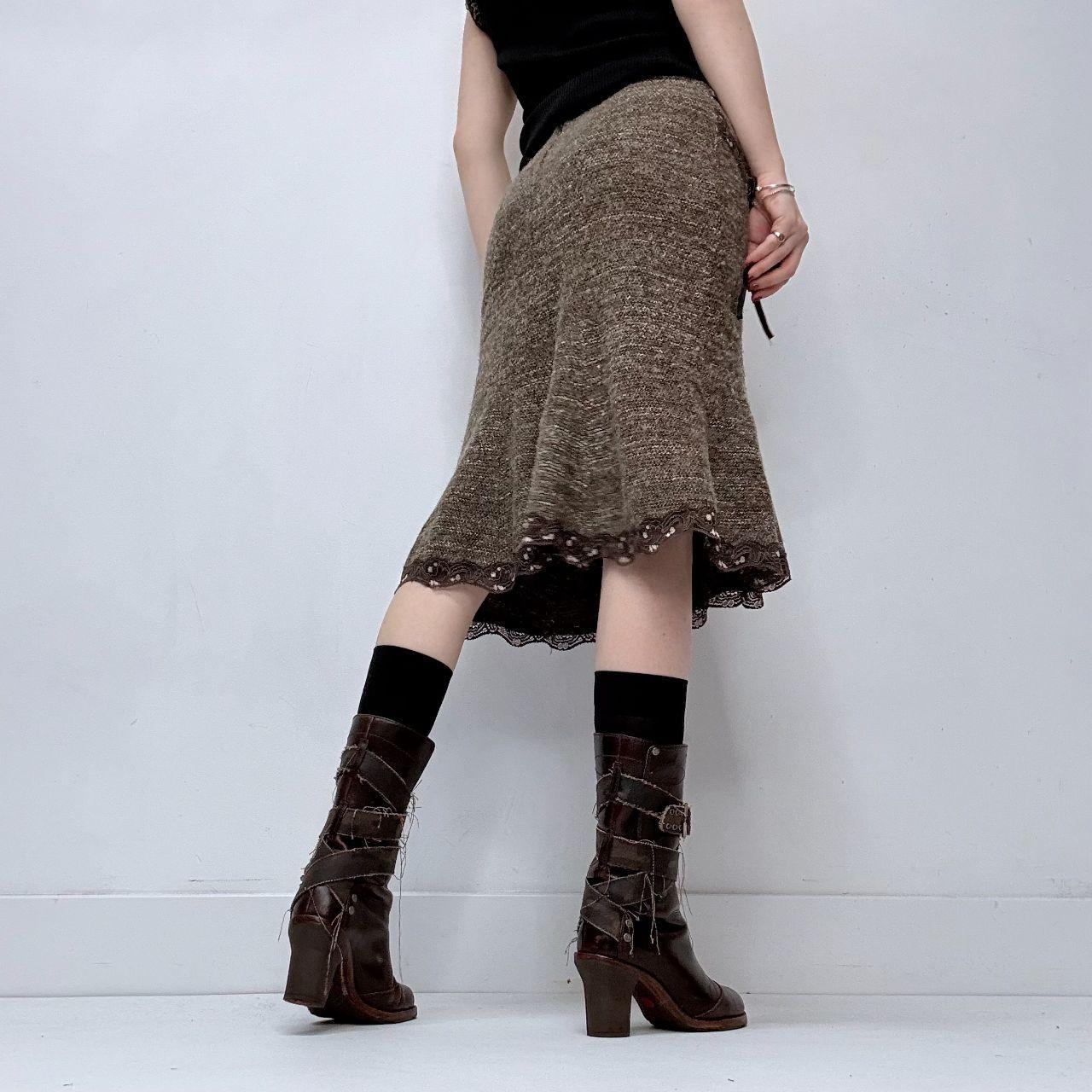 Brown flared fairy skirt