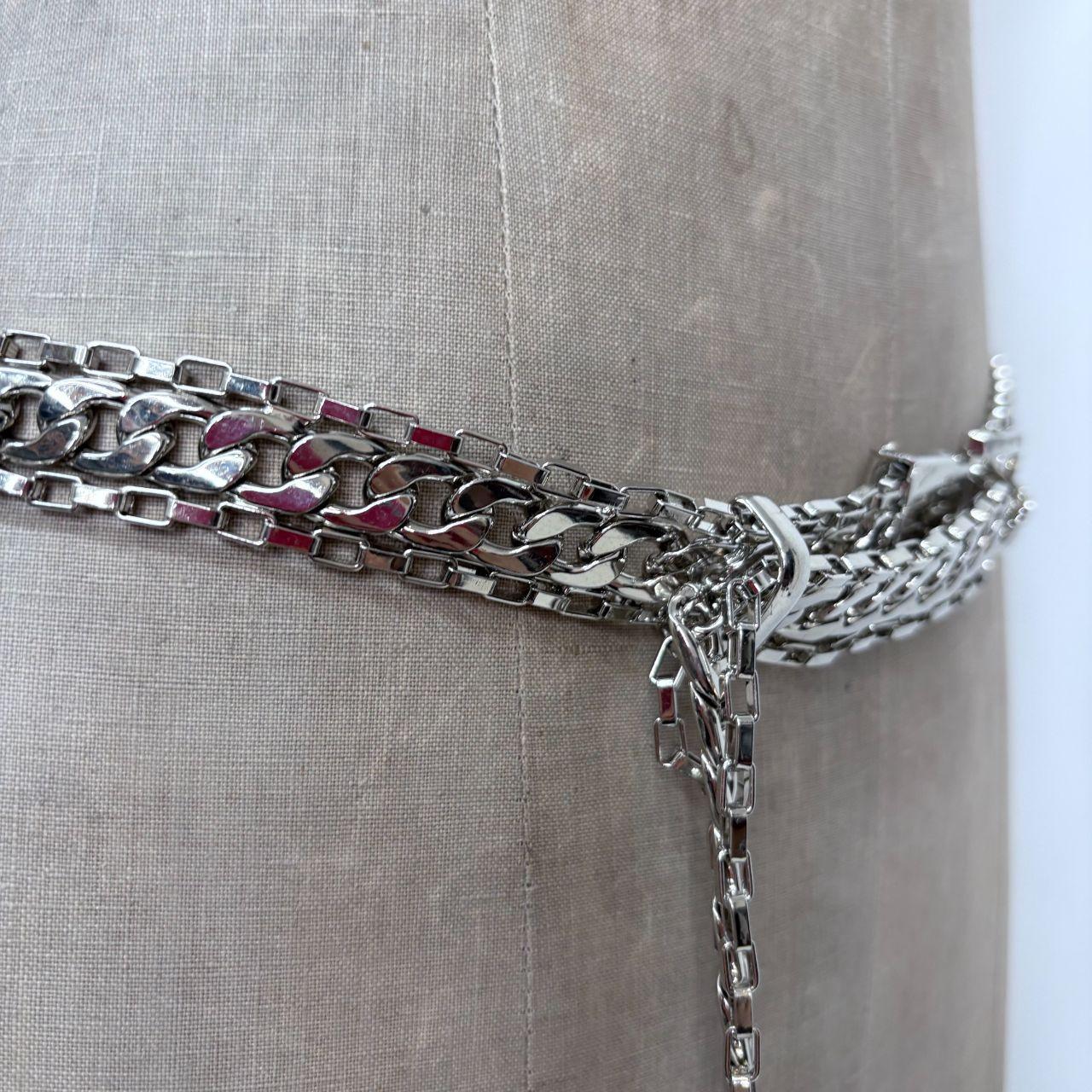 Silver chainmail belt
