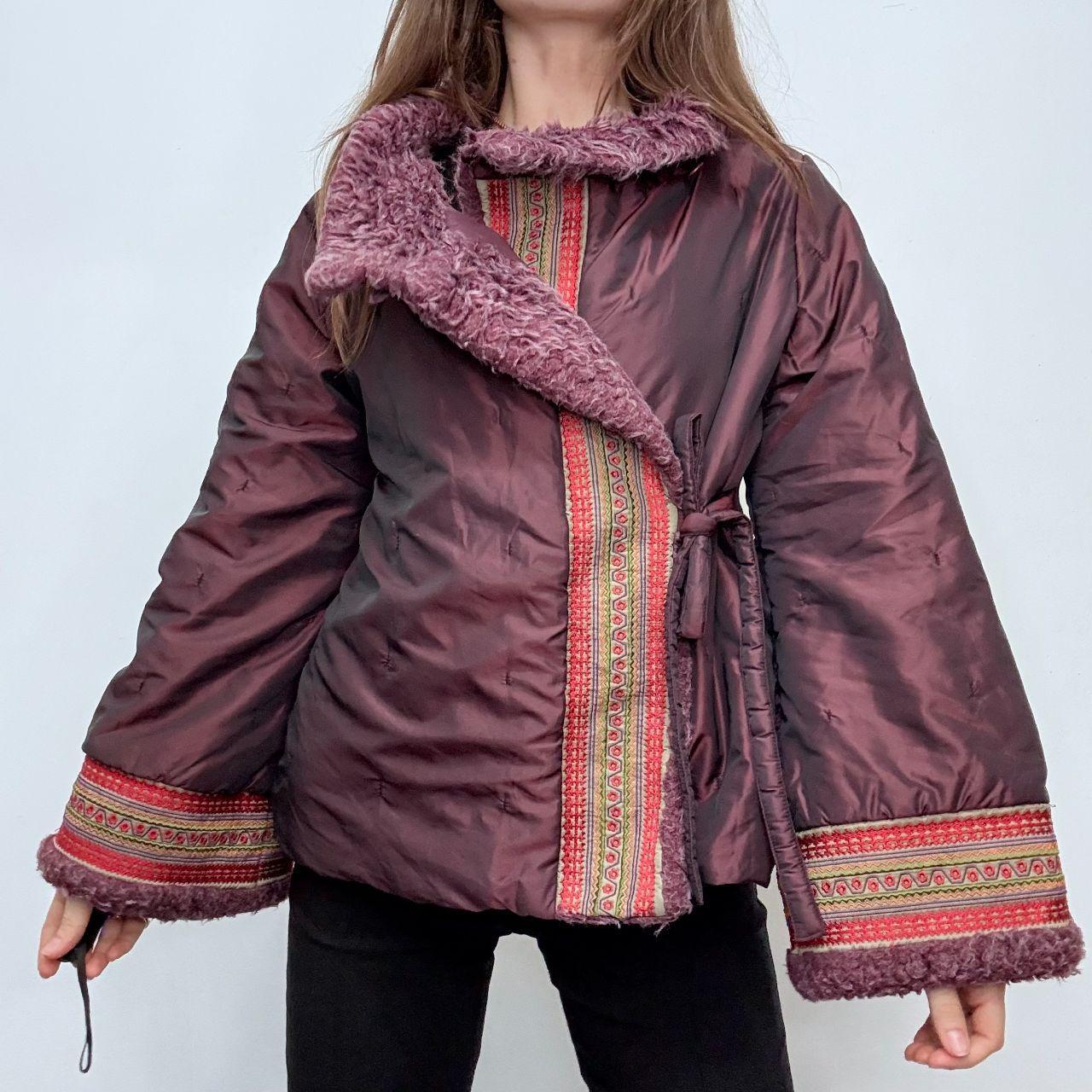 Asymmetric flared boho jacket