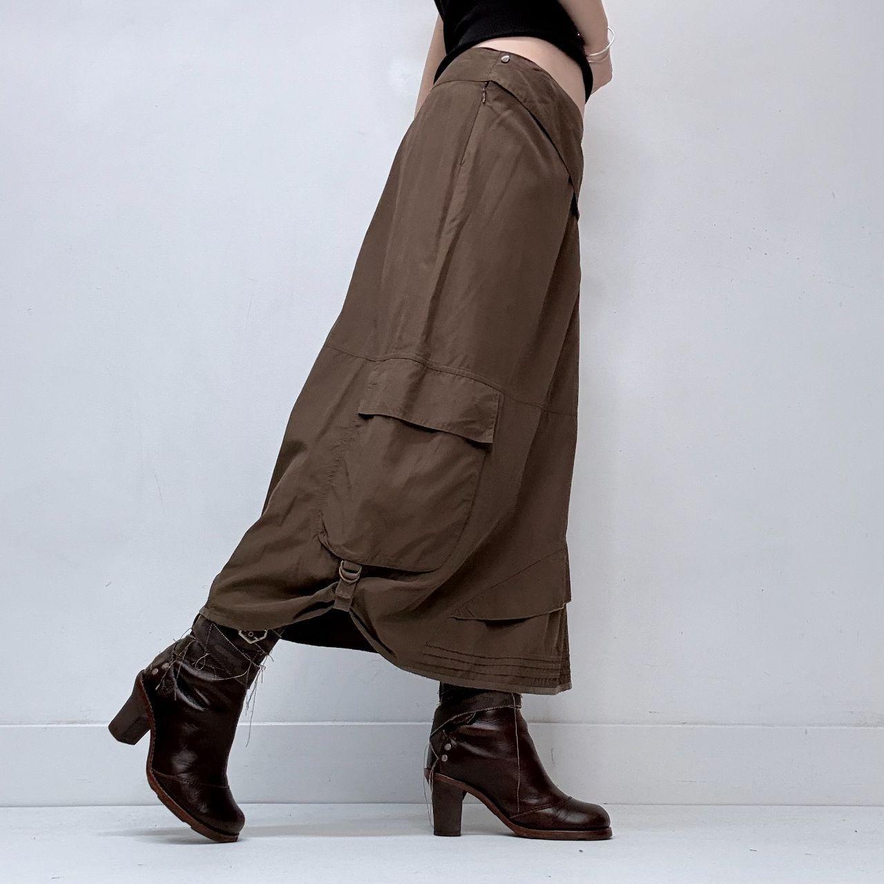 Brown Cop Copine utility maxi skirt