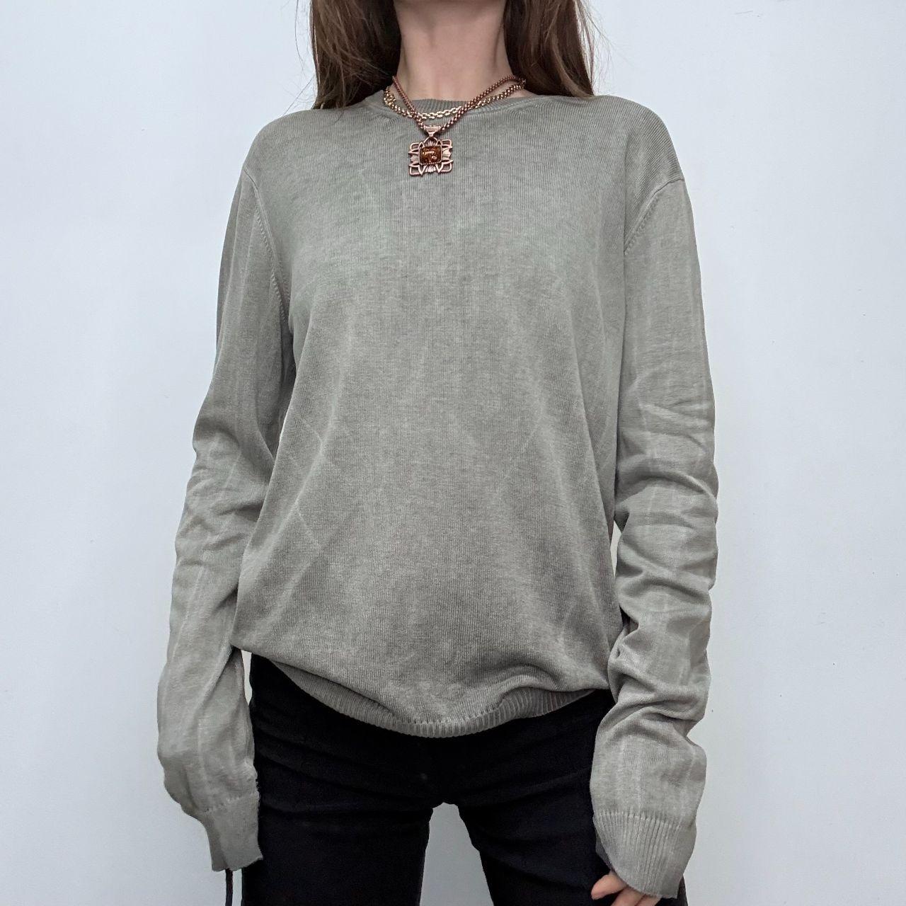 Grey distressed diesel jumper
