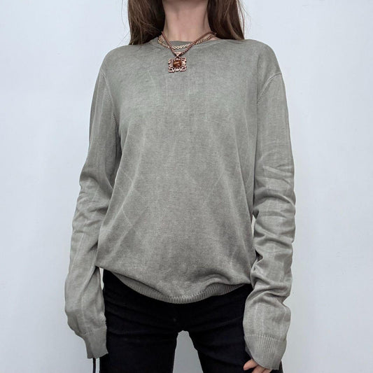 Grey distressed diesel jumper