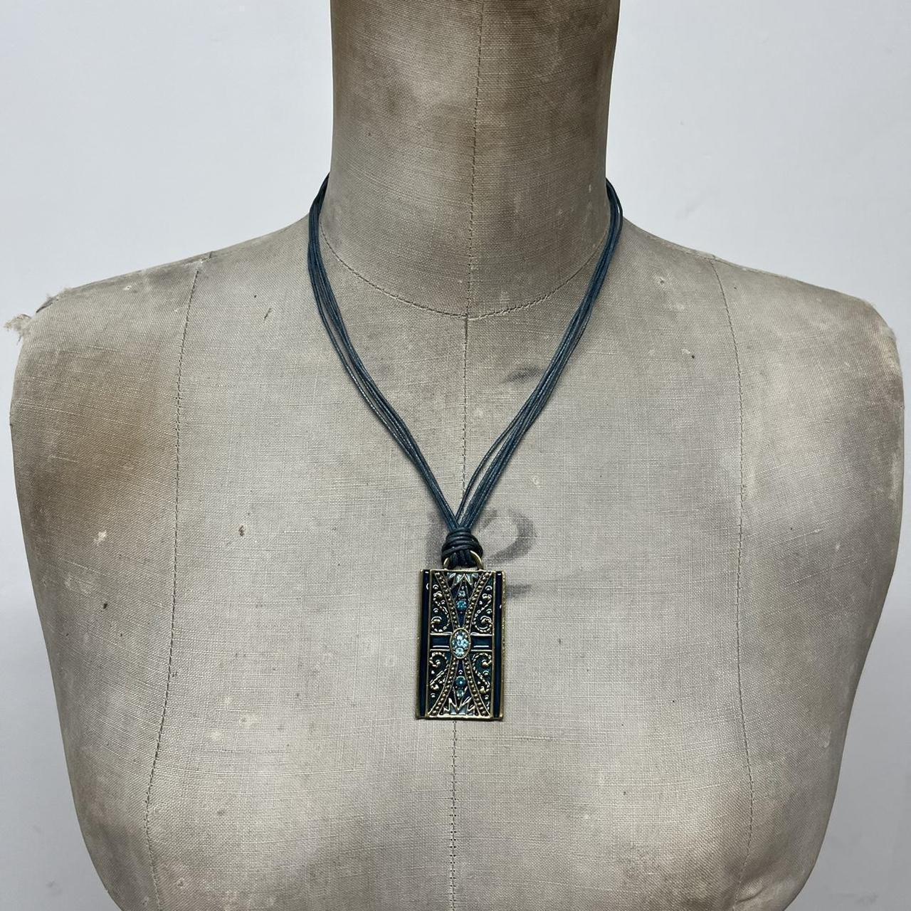 Boho hippie engraved fairy necklace