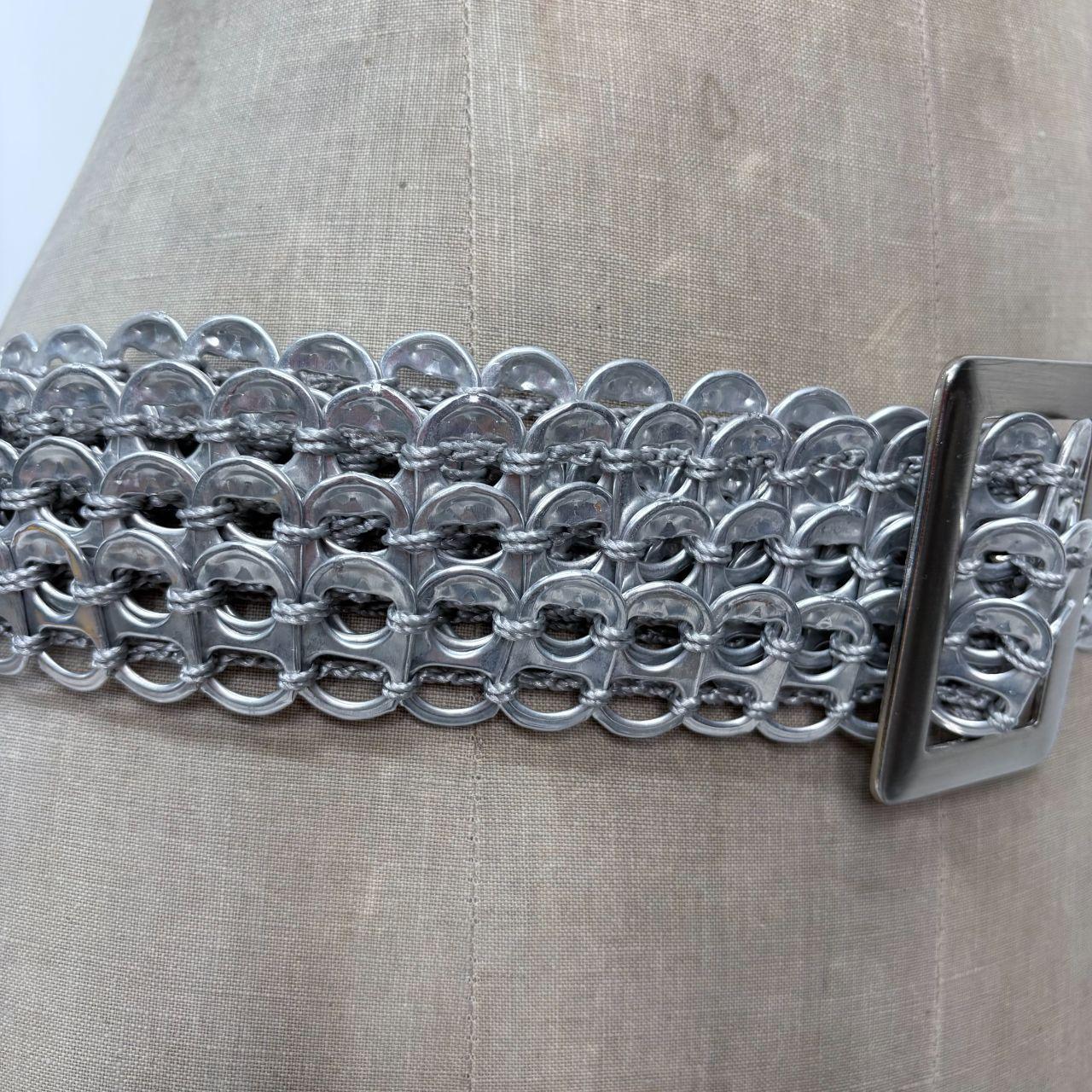 Beer tab silver chain belt