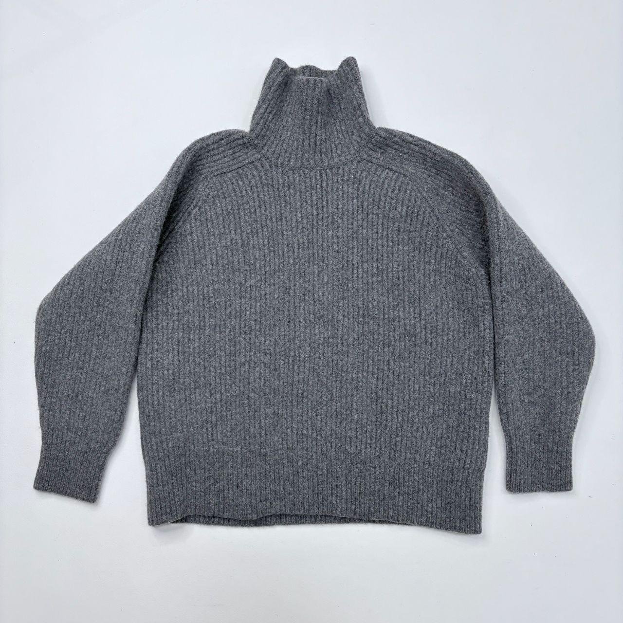 Grey chunky ribbed knit ami paris jumper