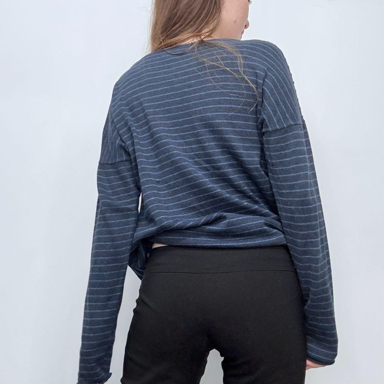 Pinstripe slouchy navy jumper