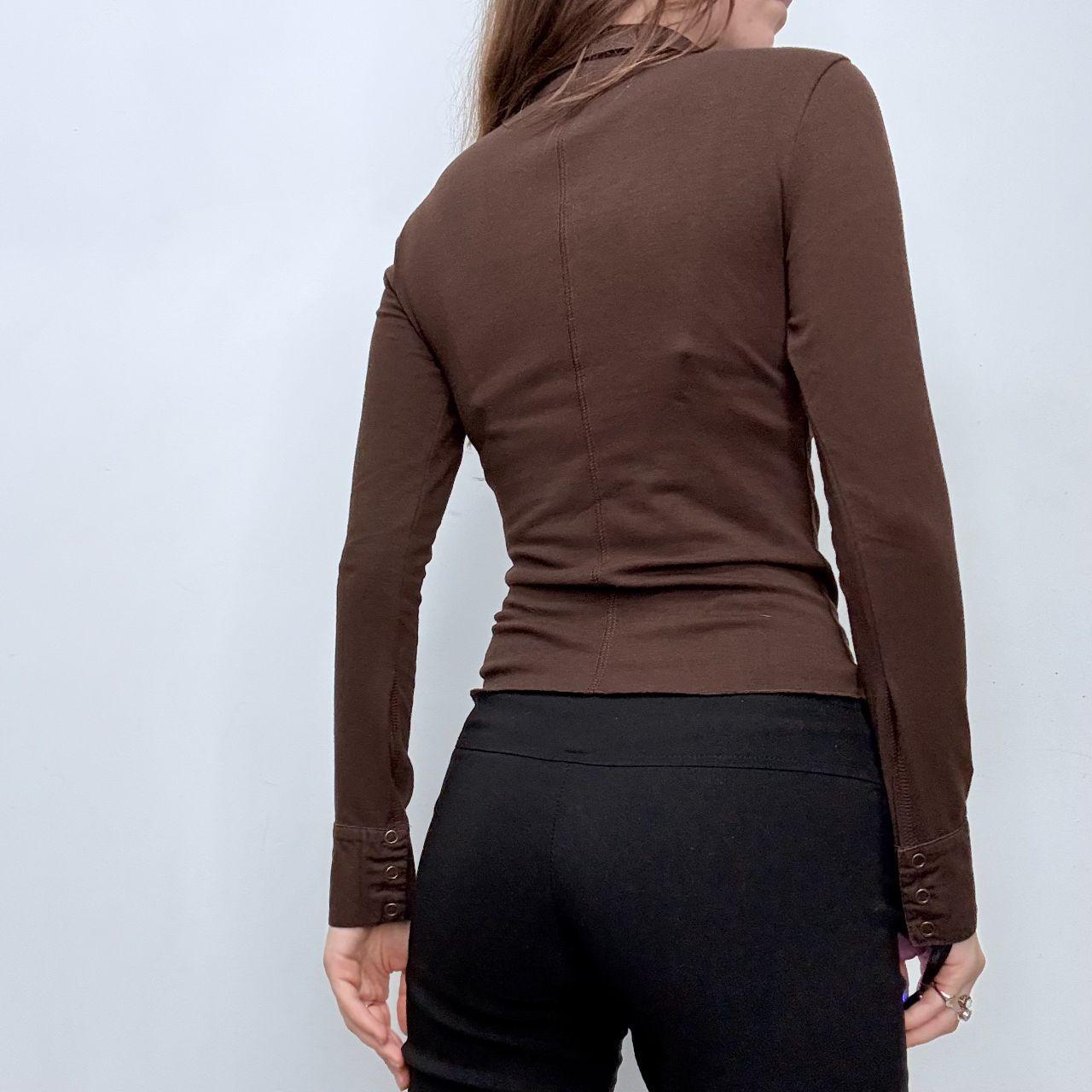 Brown preppy polo t-shirt