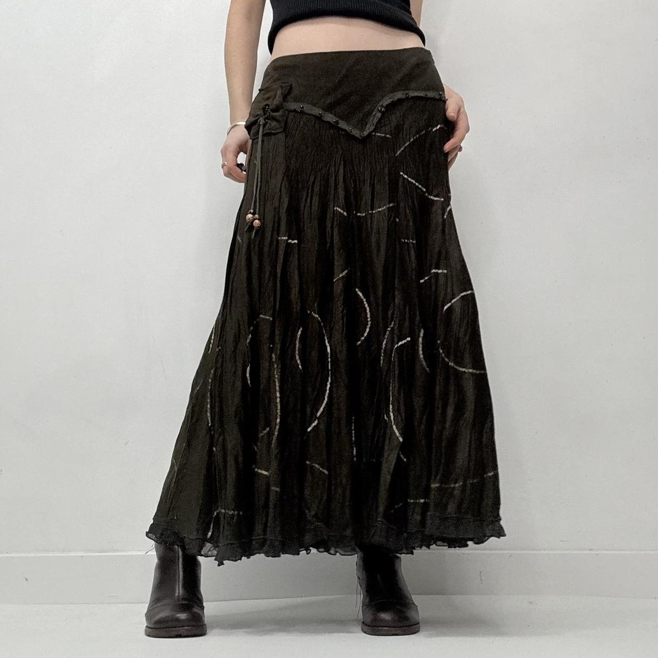 Khaki brown lace distressed fairy skirt