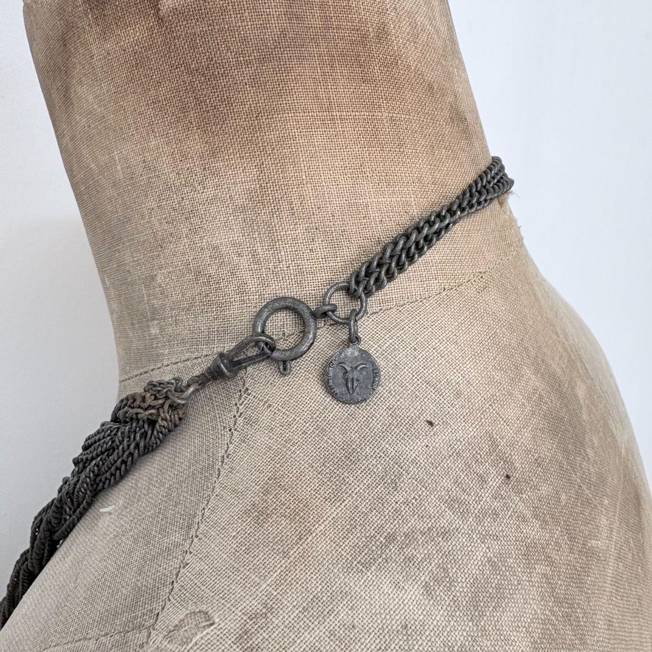 Allsaints grunge layered long chain necklace