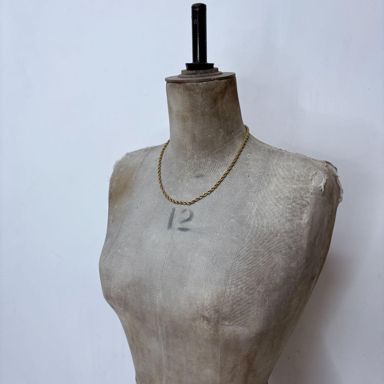 Gold twist chain necklace