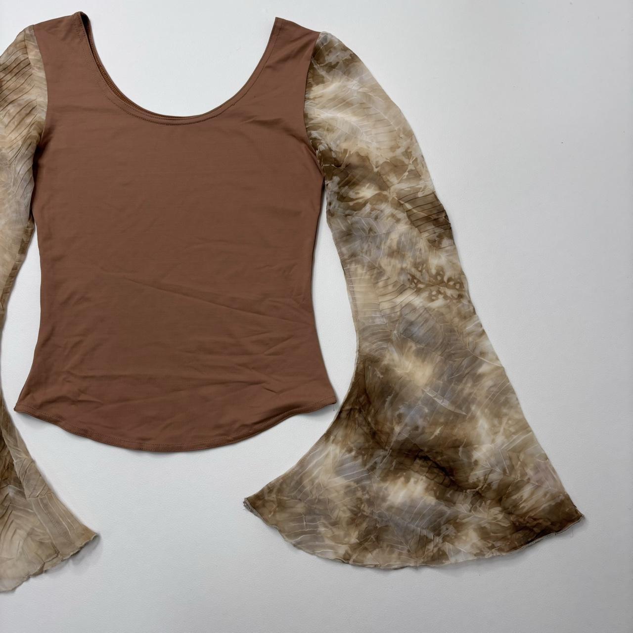Tan boho flared fairy top