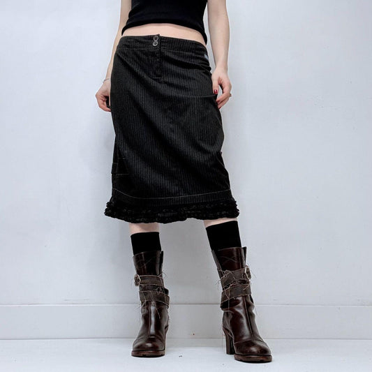 Cop Copine black pinstripe a-line skirt