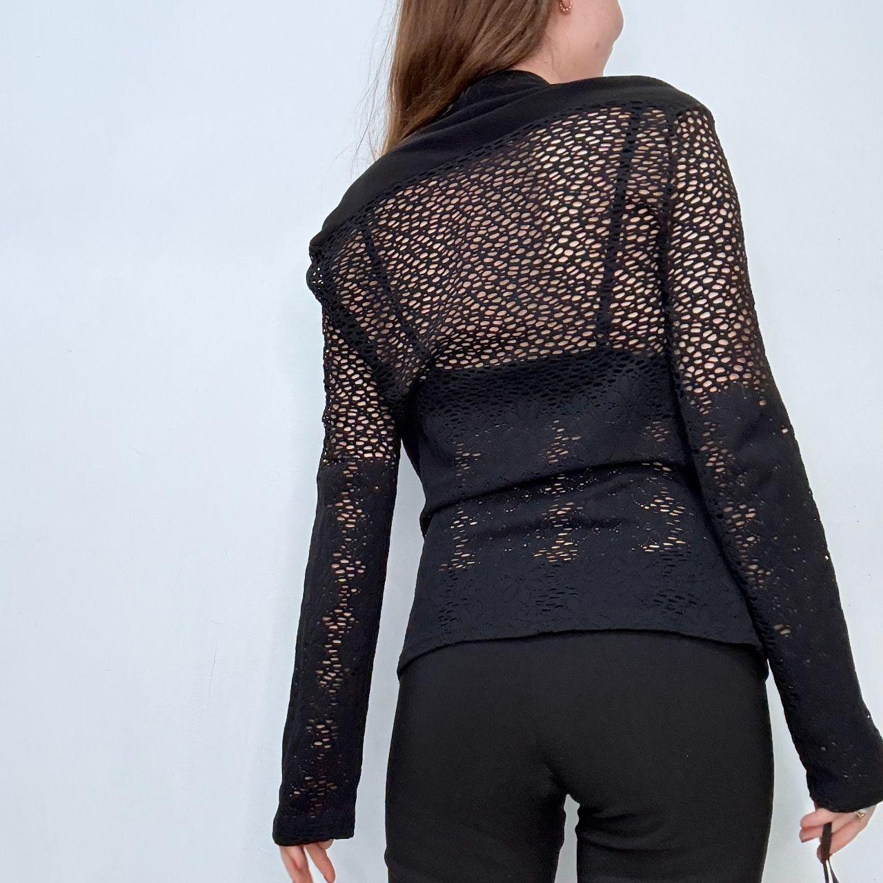 Black wide neck flared top sweater