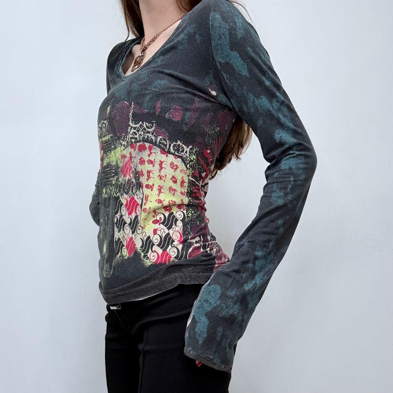 Graphic slouchy printed Save The Queen shirt