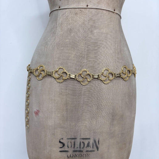 Chunky gold waist chain belt