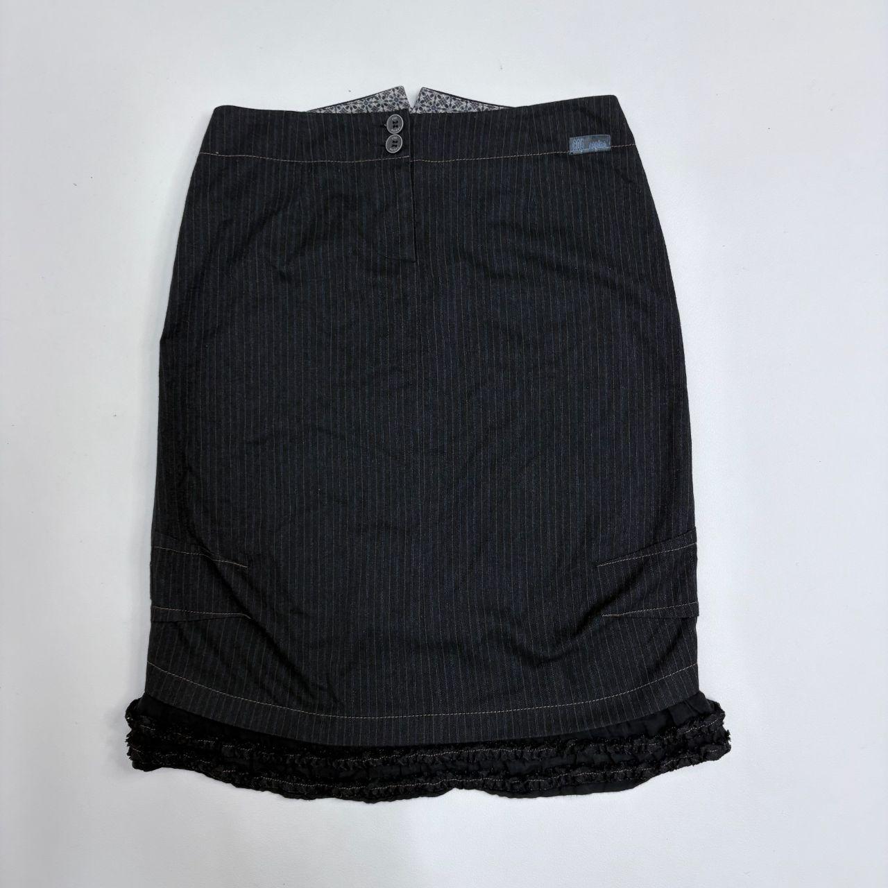 Cop Copine black pinstripe a-line skirt