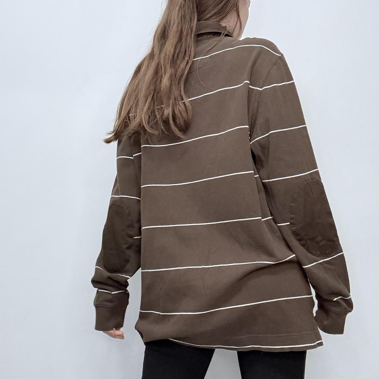 Slouchy brown striped top