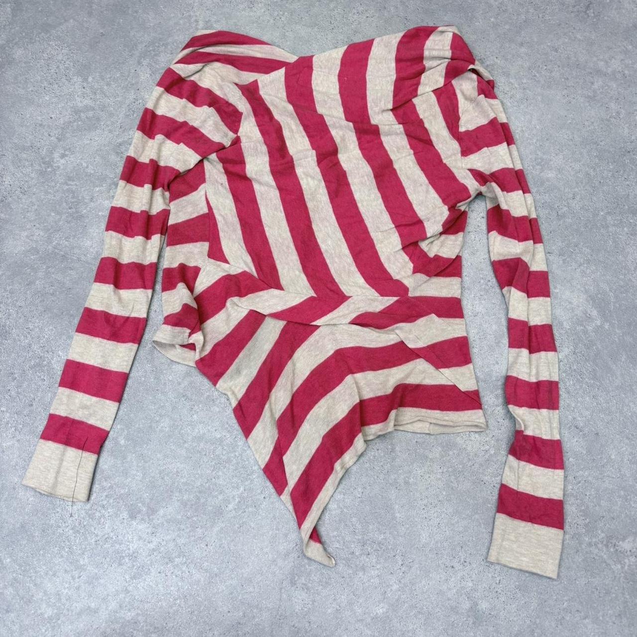 Slouchy asymmetric striped knitted allsaints jumper