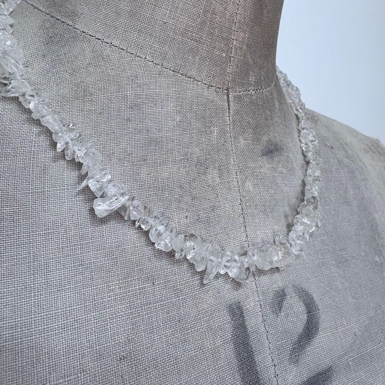 Quartz crystal gem necklace
