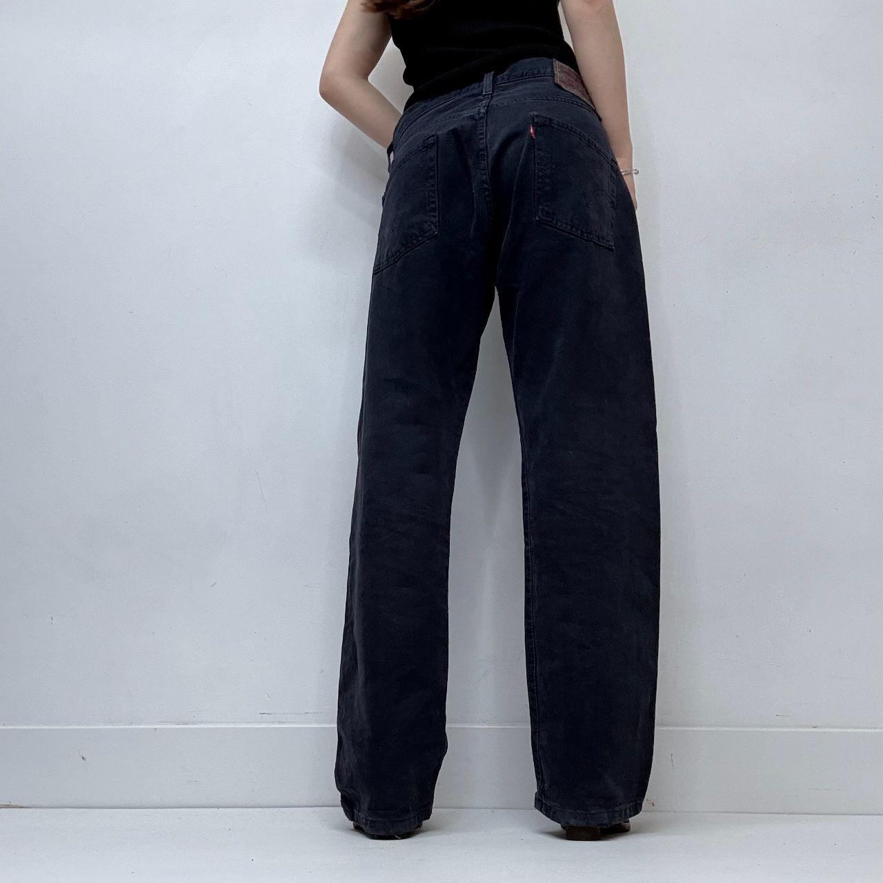 Navy wide-leg straight Levi's jeans
