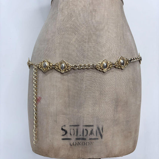 Chunky gold waist chain belt