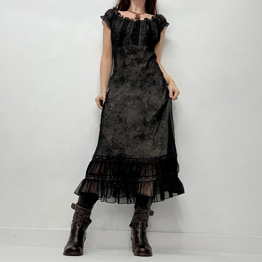 Black lace gothic grunge dress