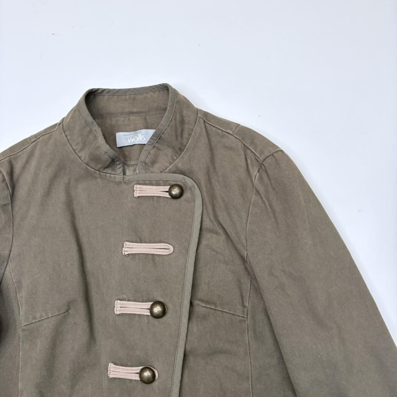 Khaki military asymmetric jacket