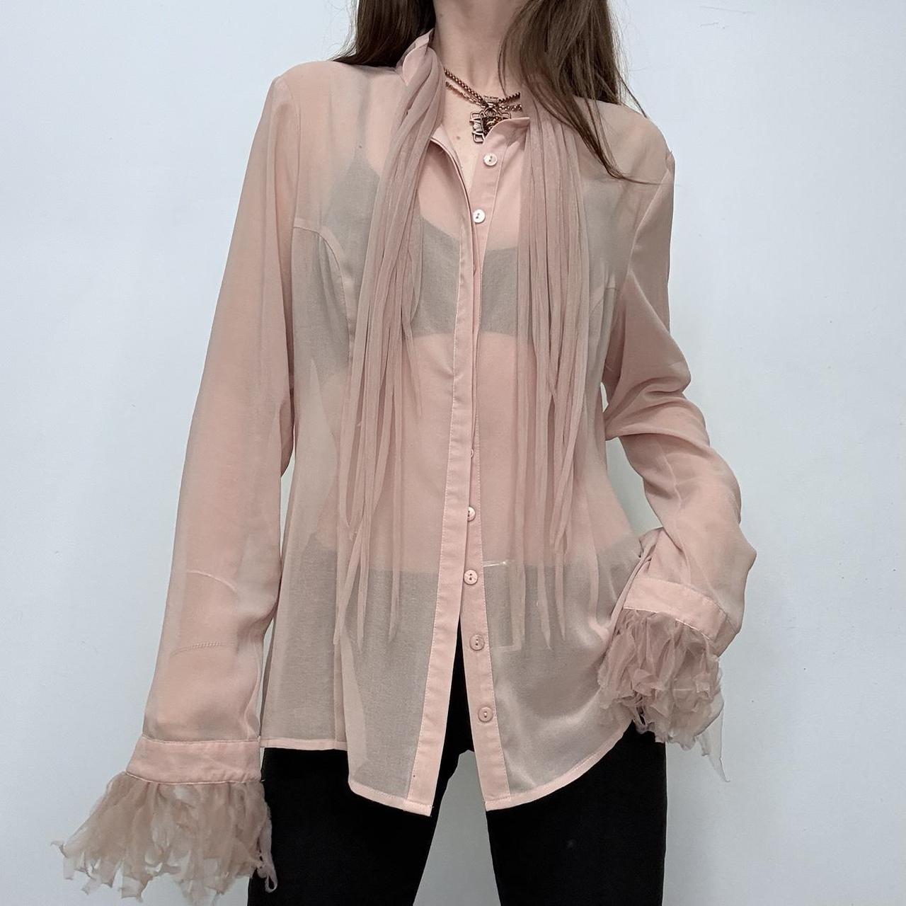 Sheer pink flared fairy shirt