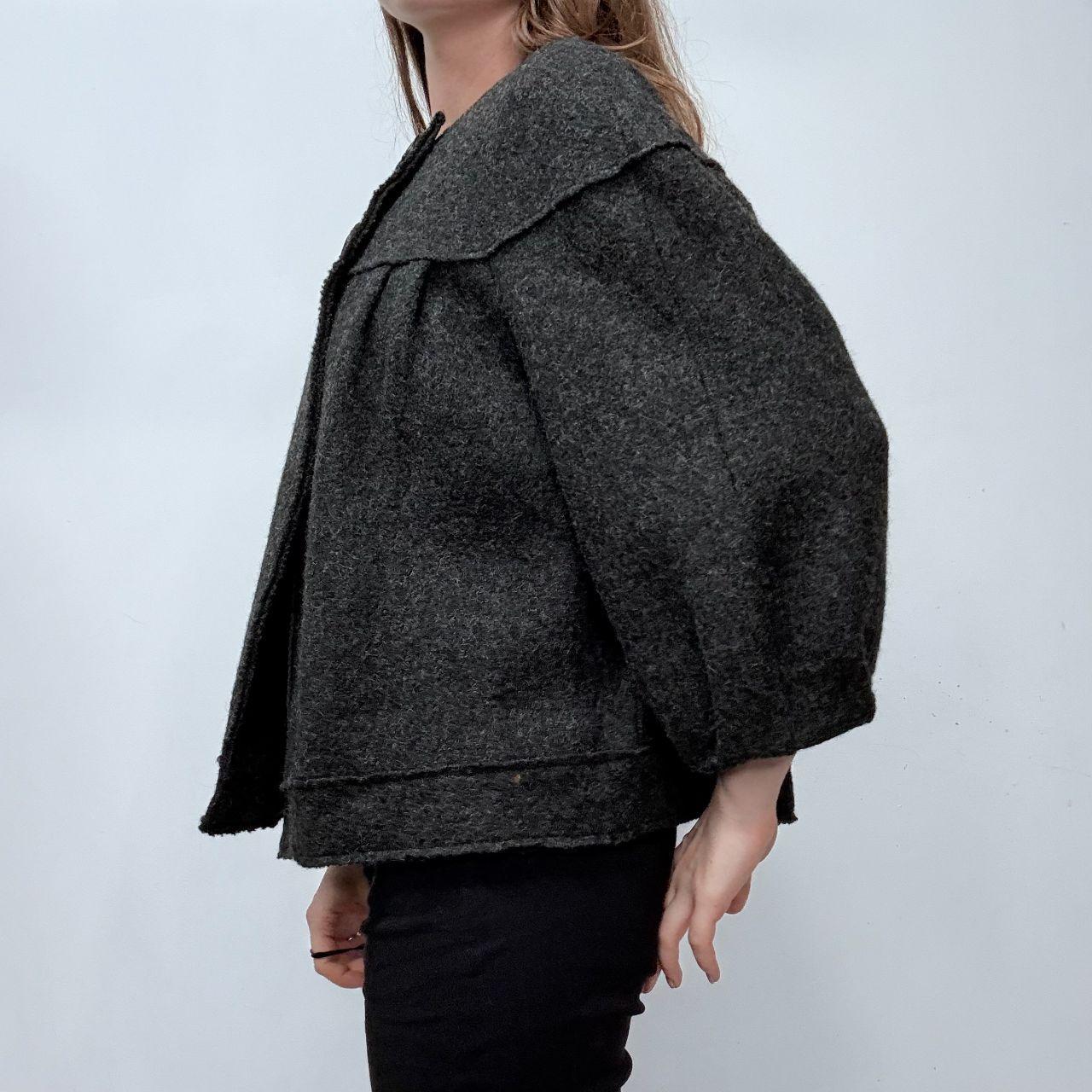 Grey wool puff peacoat