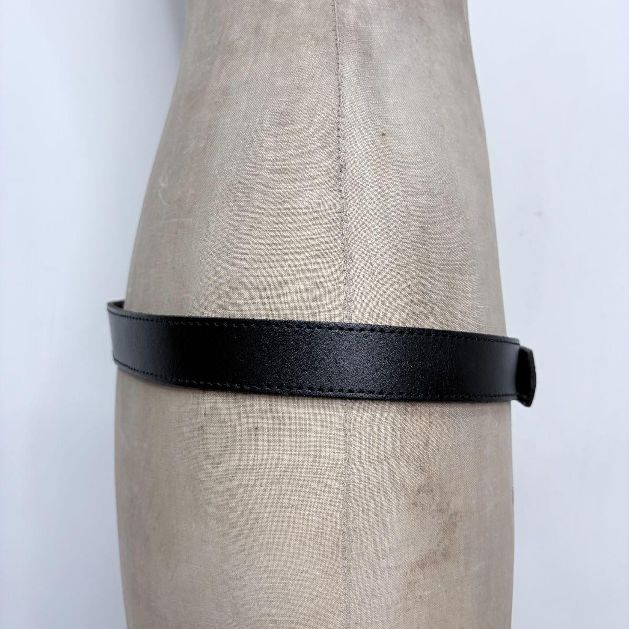 Black leather belt