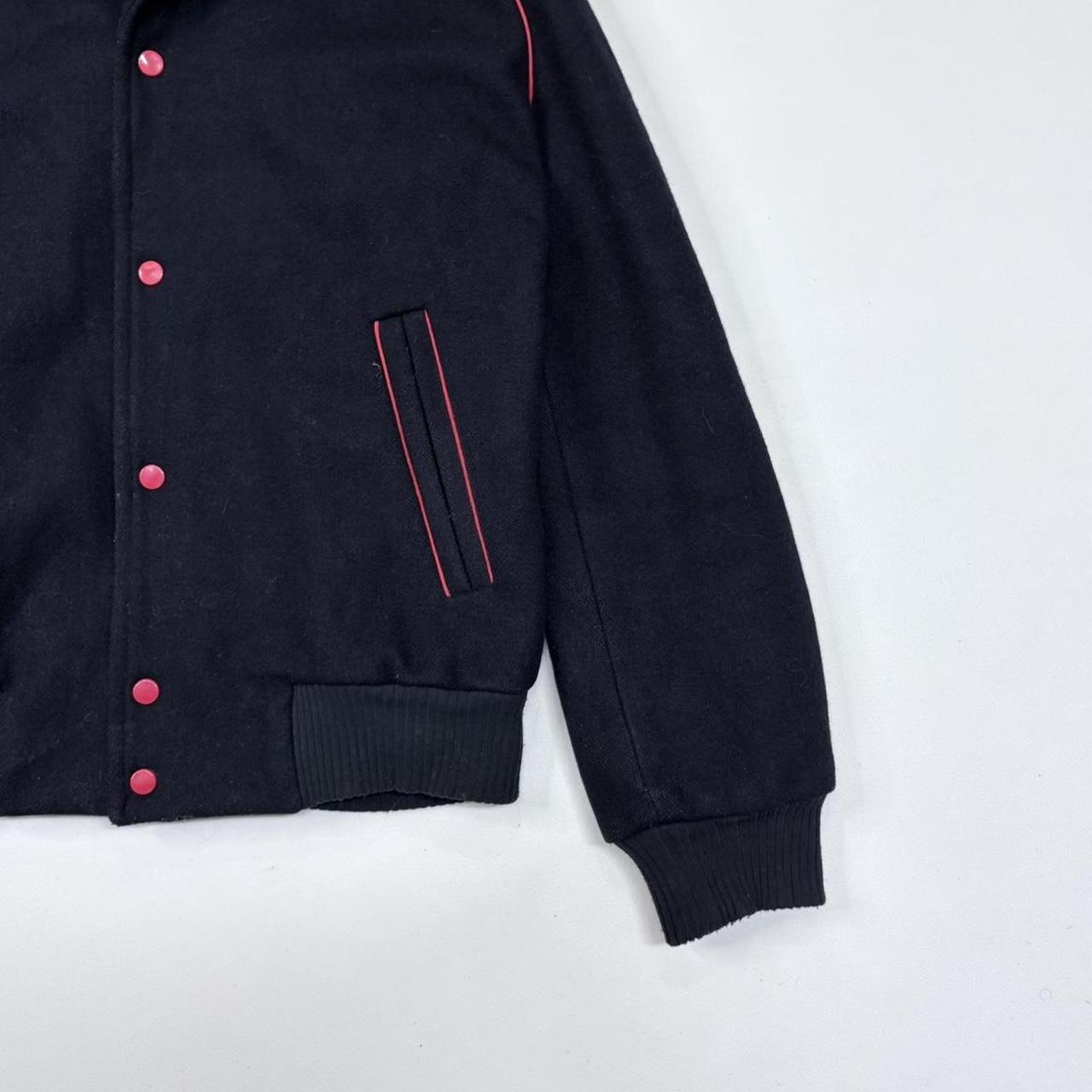 Navy wool slouchy bomber jacket