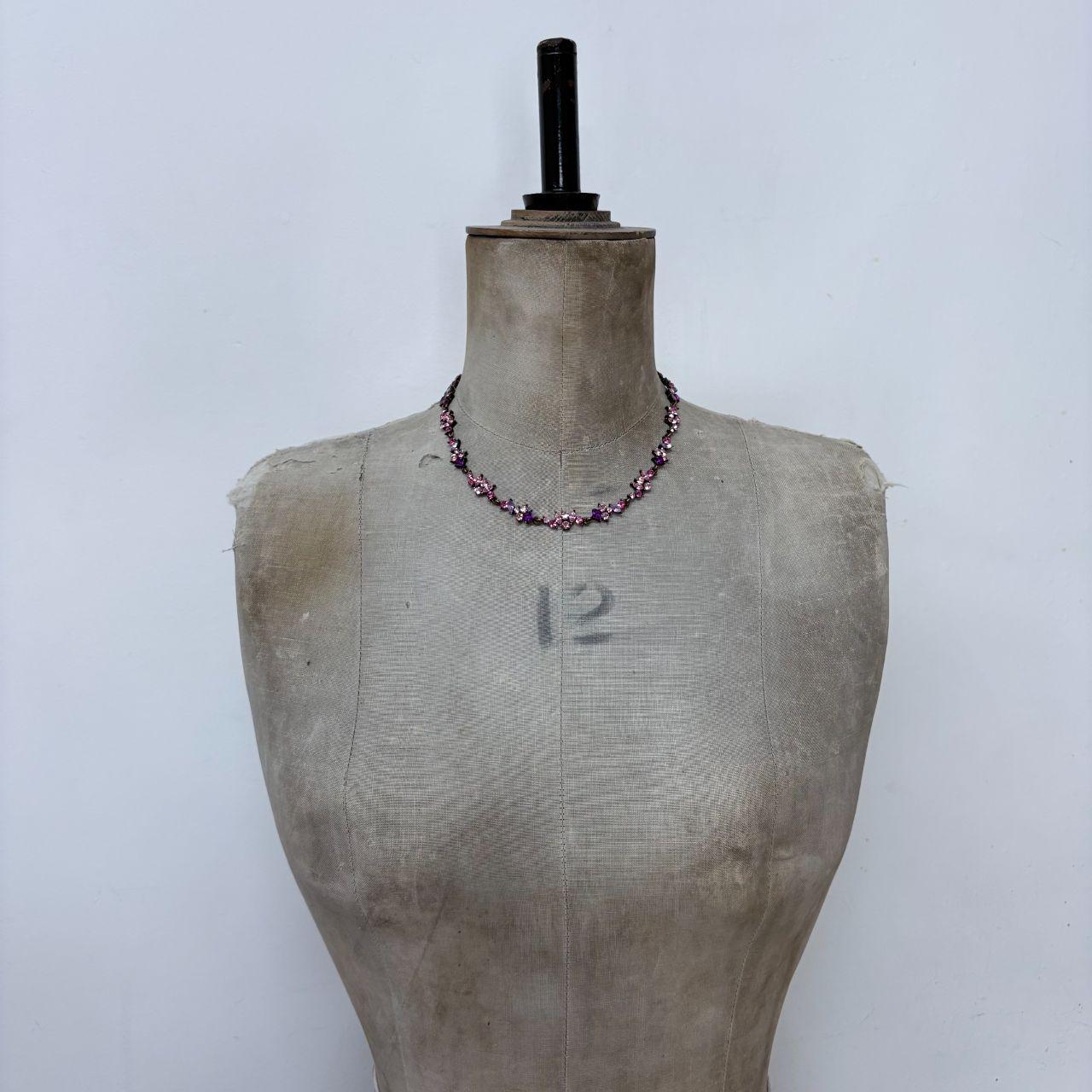 Gem pink fairy necklace